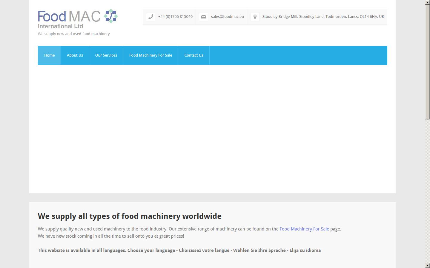 Foodmac International Website