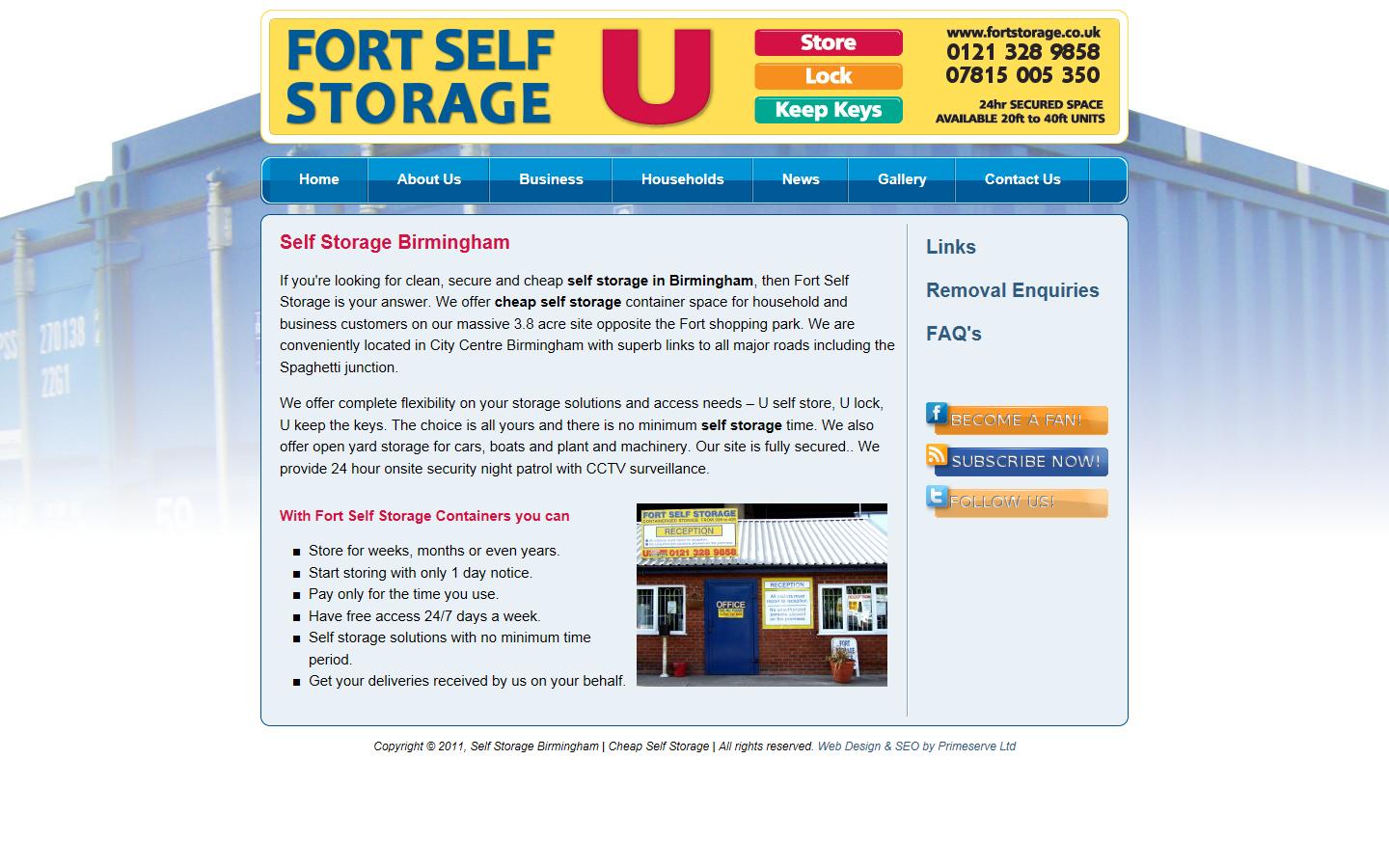 Fort Self Storage Website