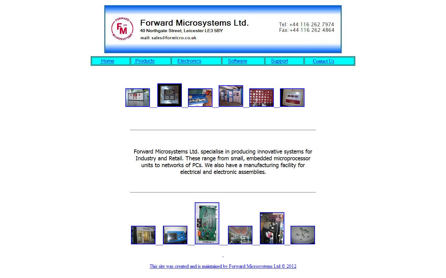 Forward Microsystems Ltd Website