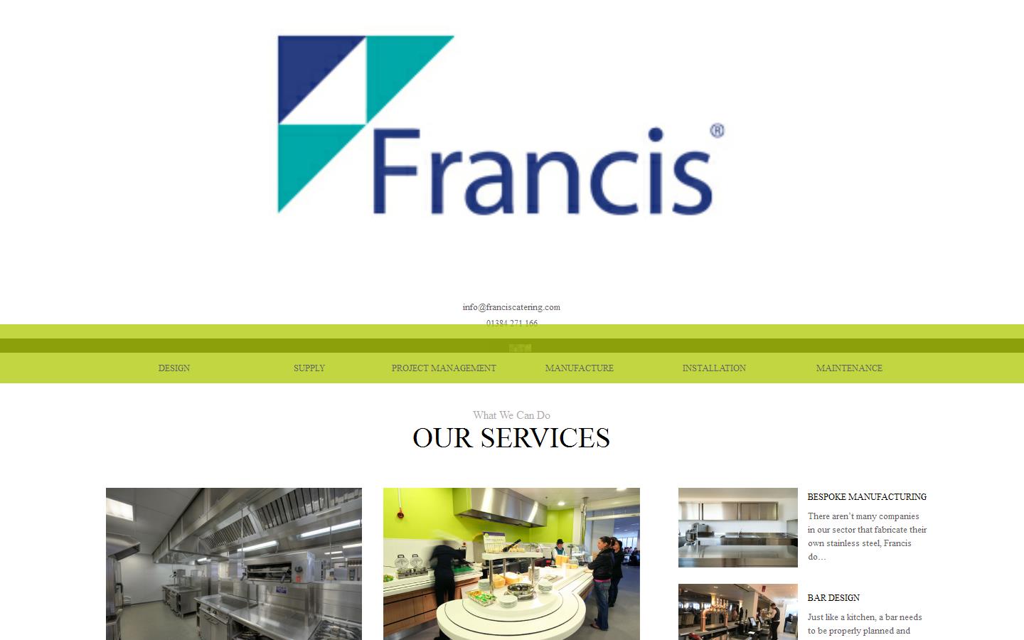 Francis Catering Equipment Ltd Website