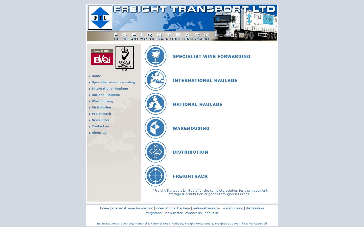 Freight Transport Ltd Website