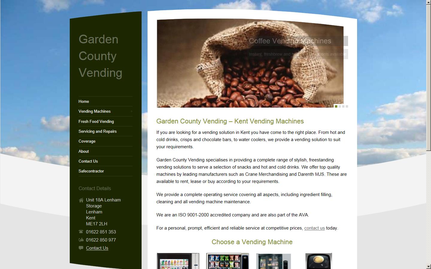 Garden County Vending Limited Website