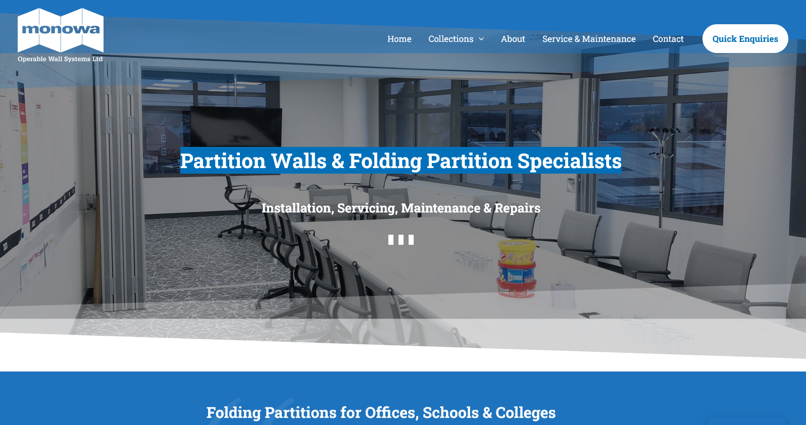 Monowa Operable Wall Systems Ltd Website