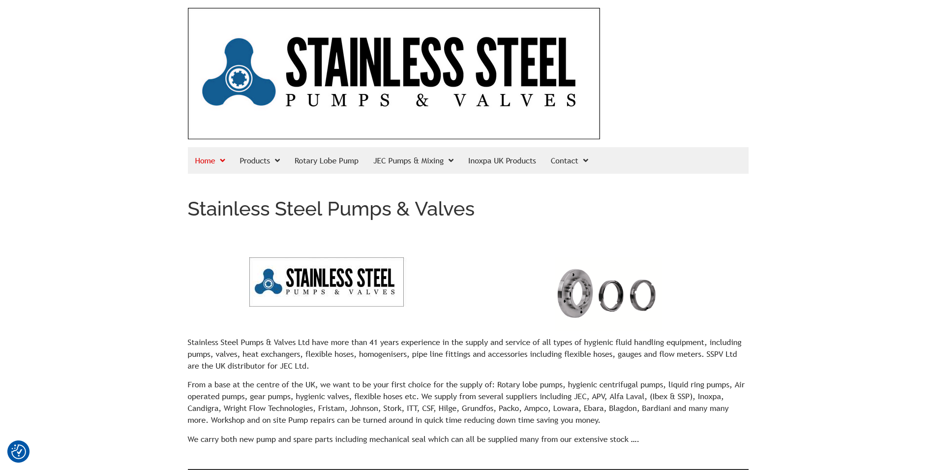 Stainless Steel Pumps & Valves Co Website