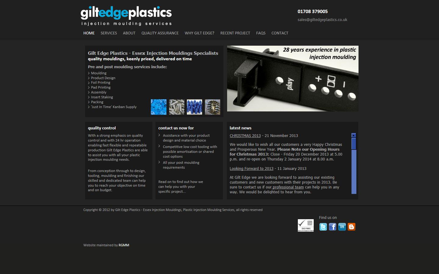 Gilt Edge Plastics Website