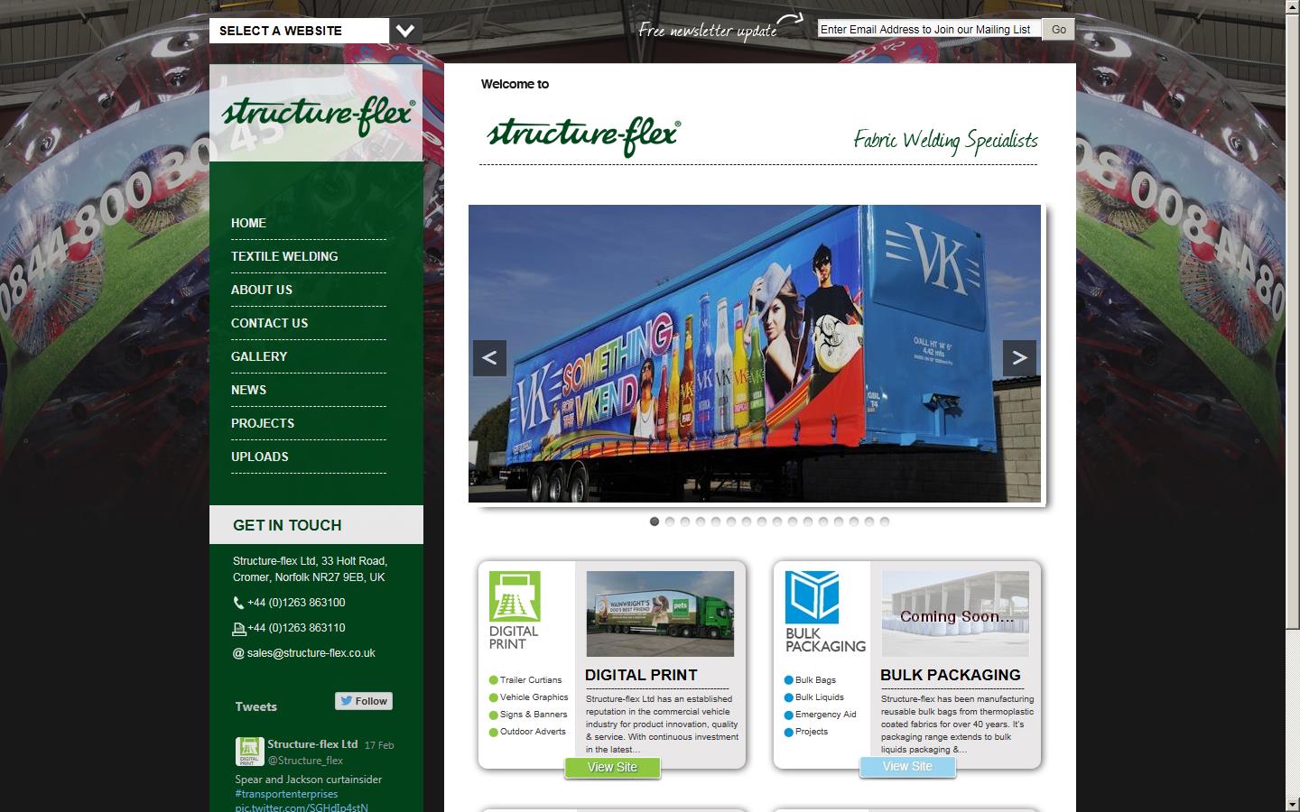 Structure Flex Ltd Website