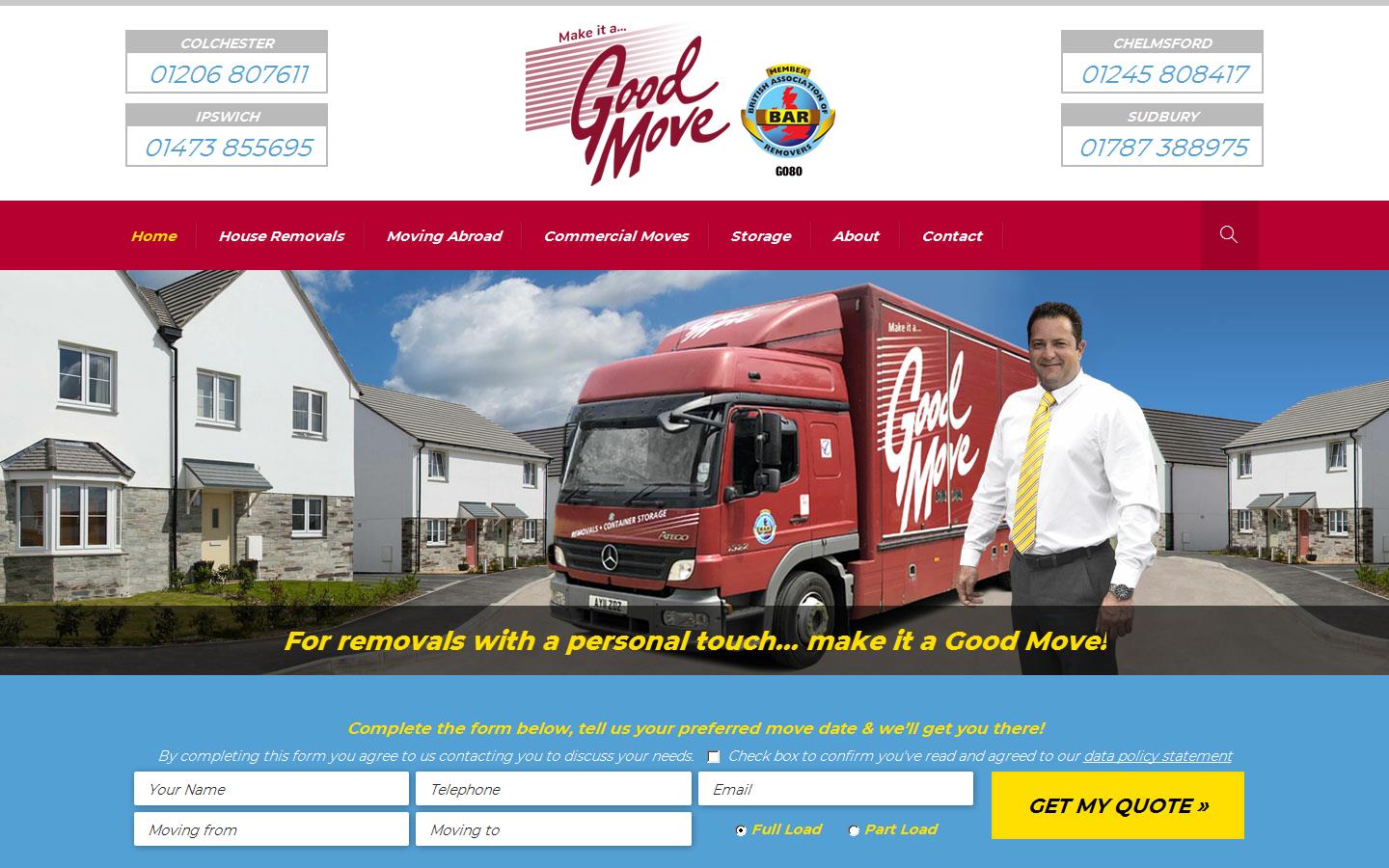 Goodmove Removals & Storage Website