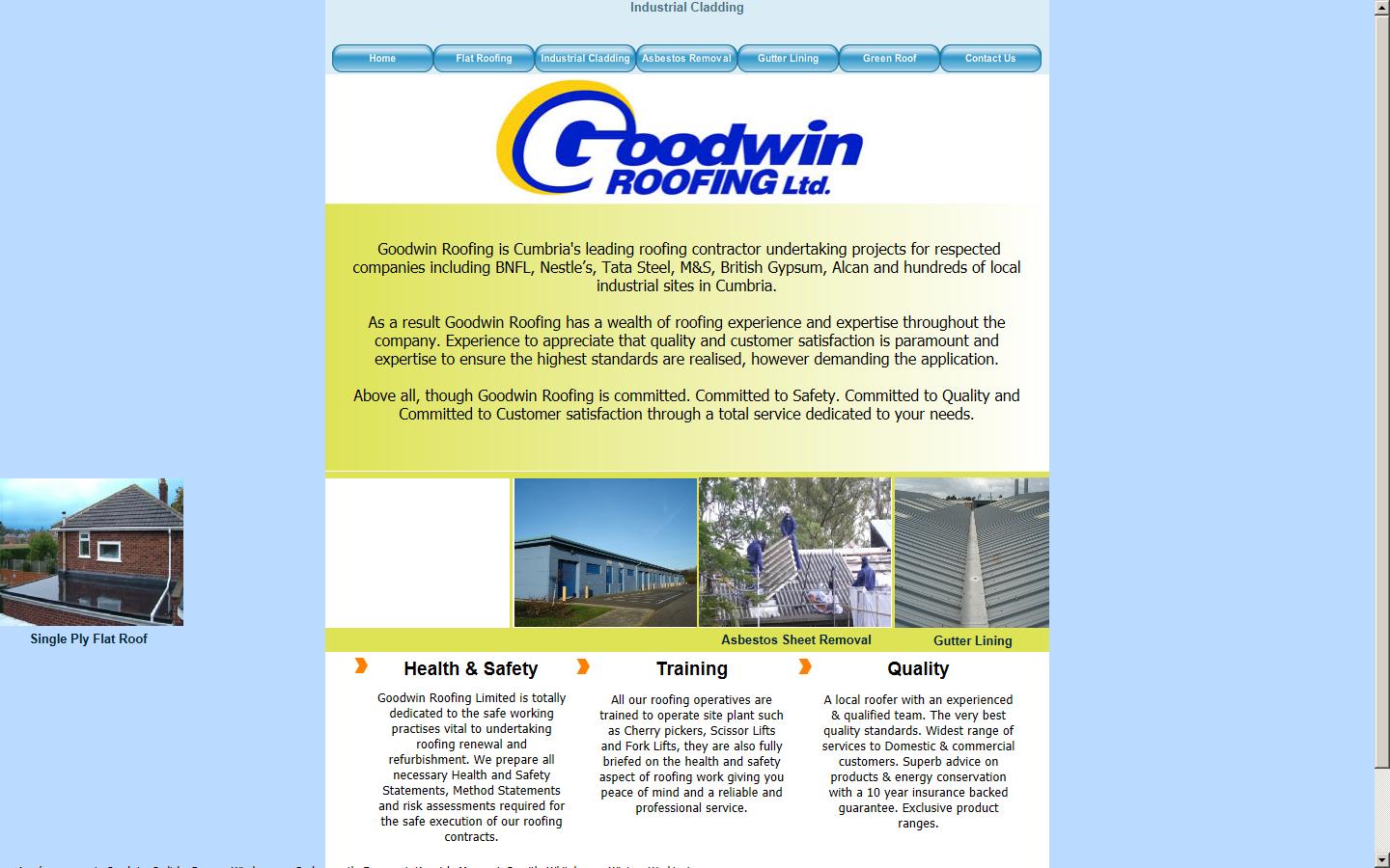 Goodwin Roofing Ltd Website