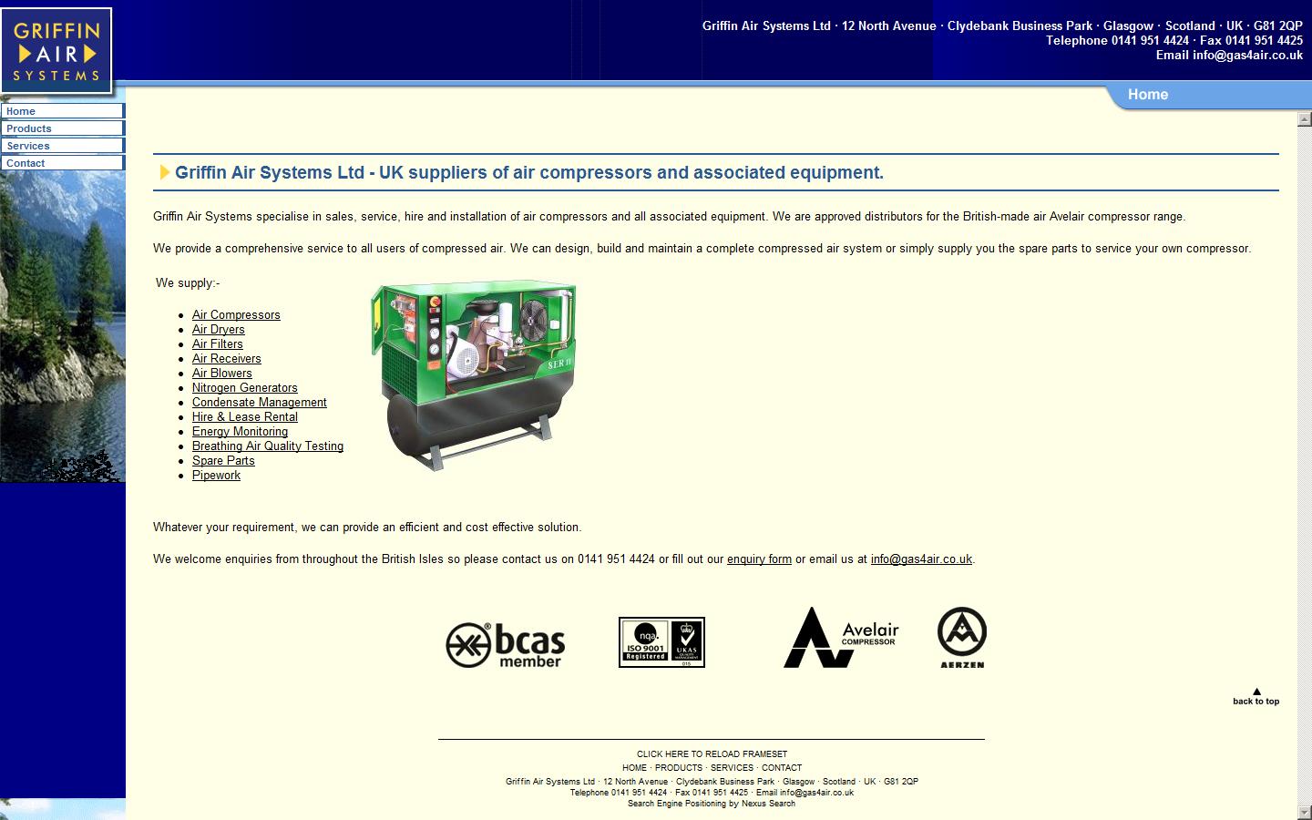 Griffin Air Systems Ltd  Website