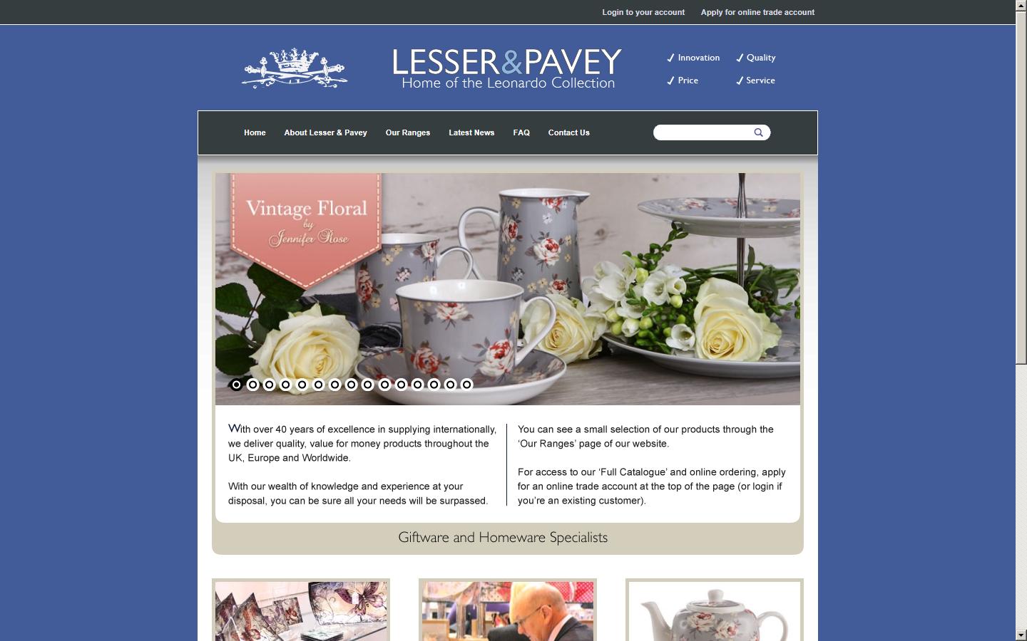 Lesser & Pavey Ltd Website