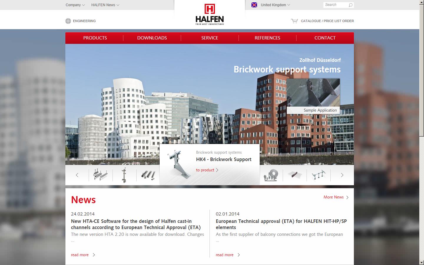 Halfen Ltd Website