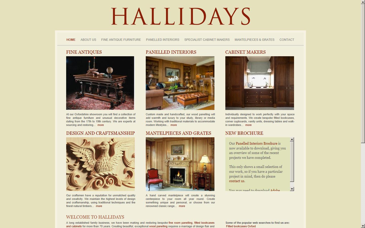 Hallidays Website