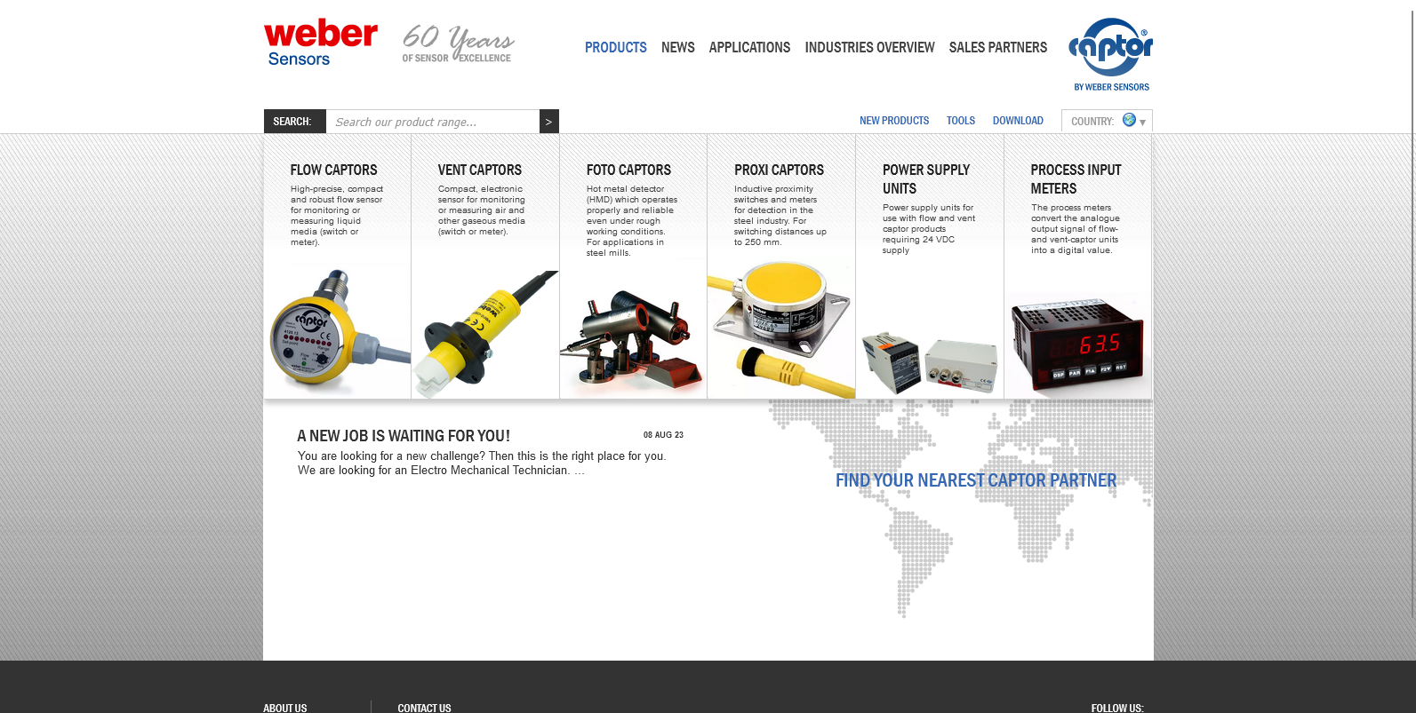 Weber Sensors Website