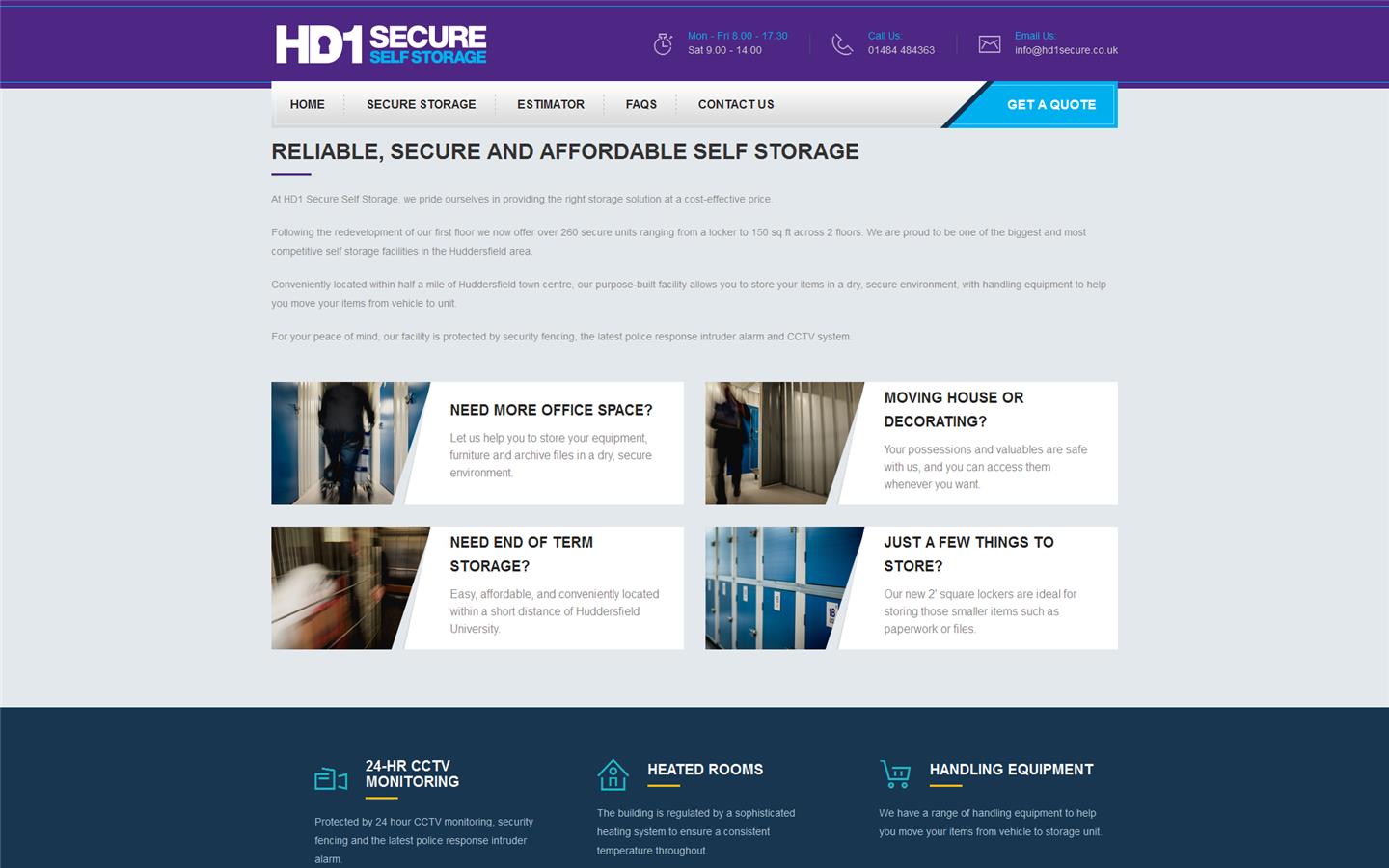 HD1 Secure Self Storage Website