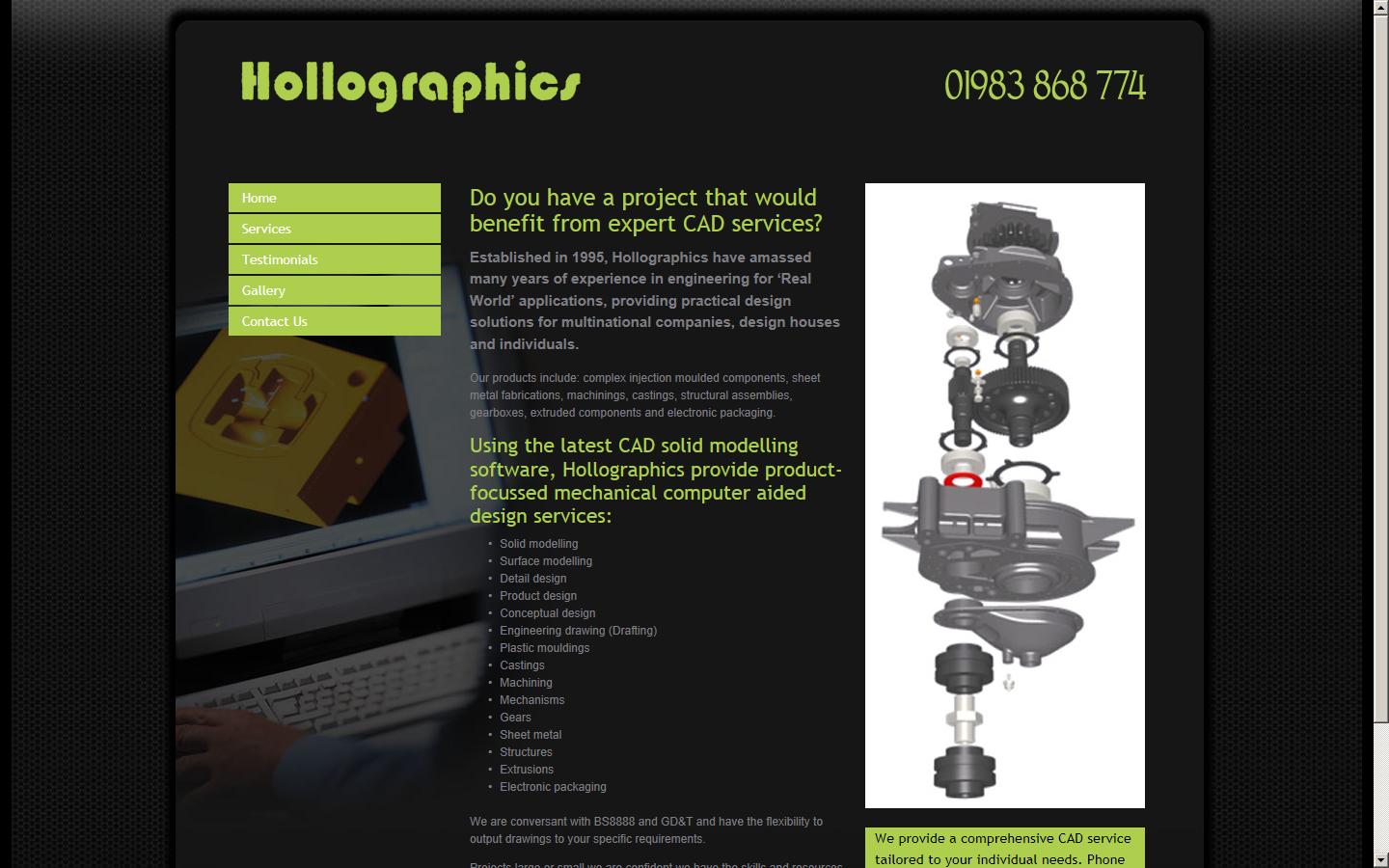 Hollographics (IoW) Limited Website