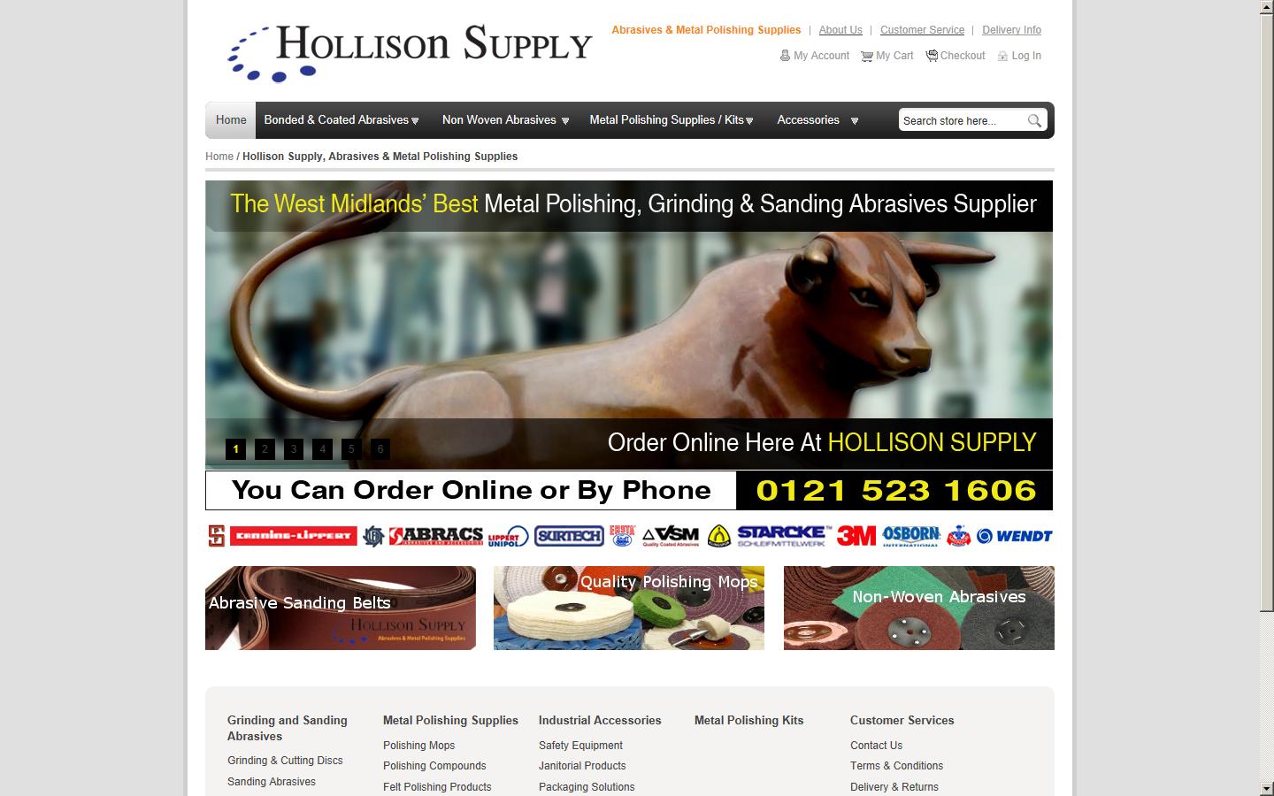 Hollison Supply, Abrasives & Metal Polishing Supplies Website