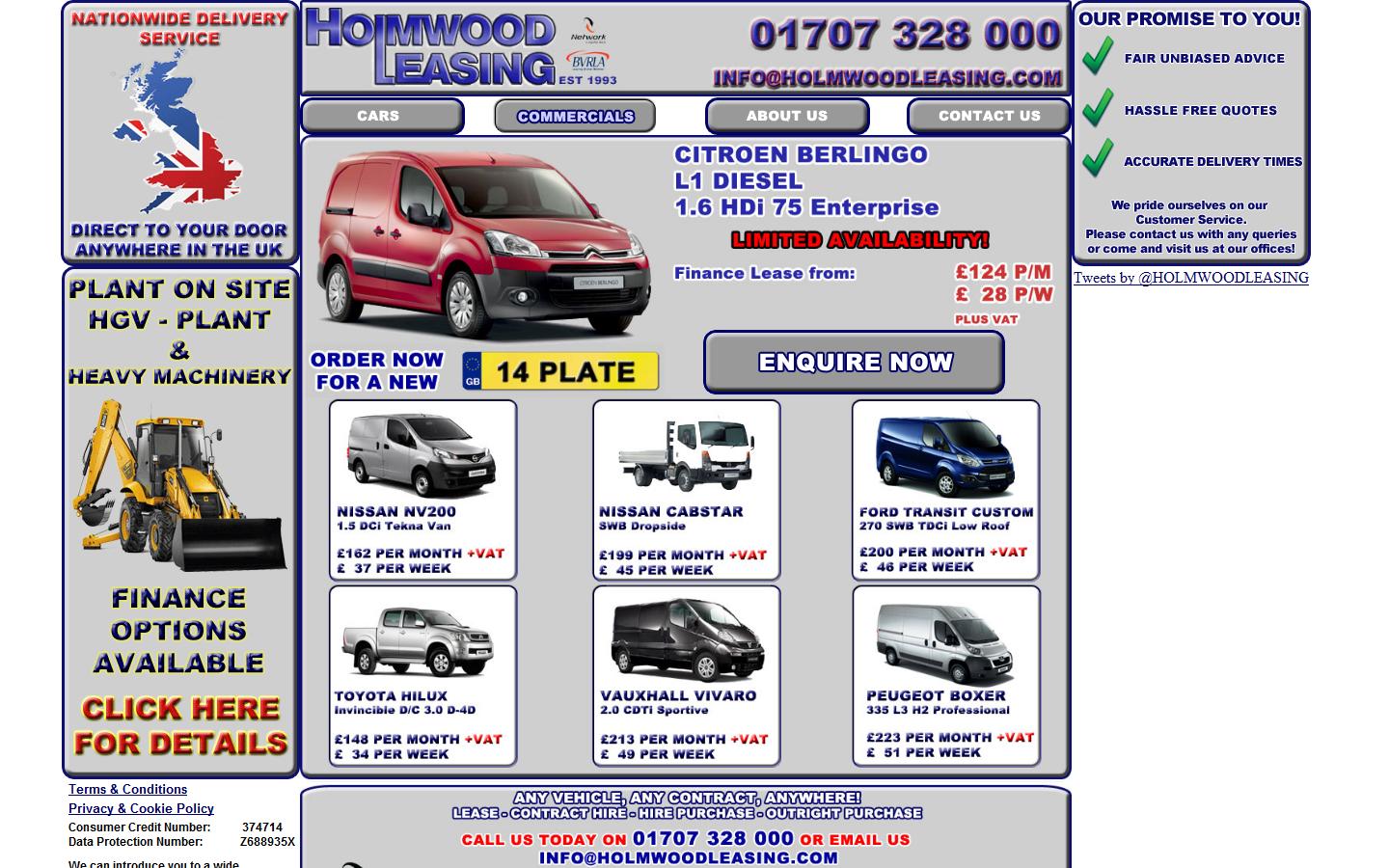 Holmwood Leasing Ltd Website