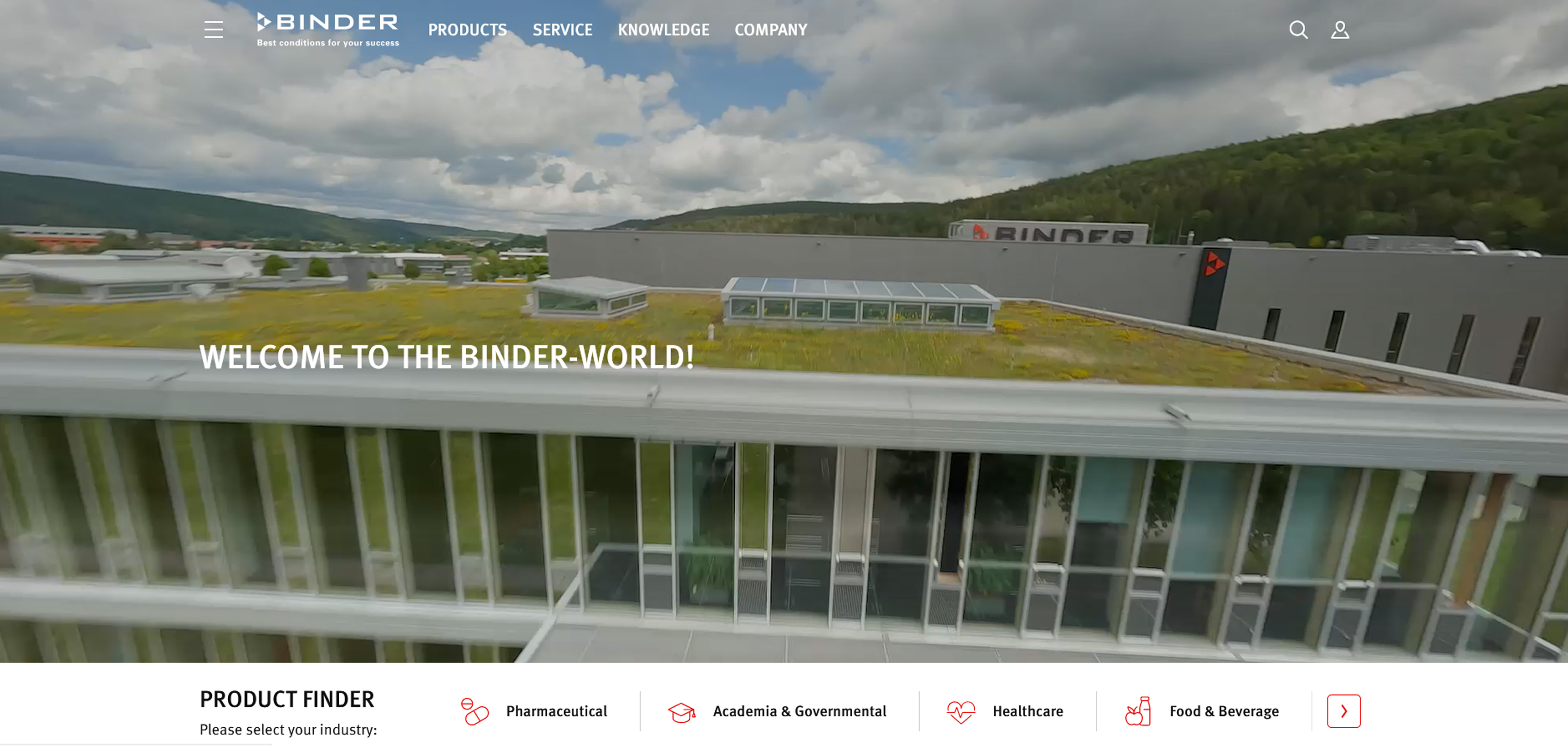 Binder GmbH Website