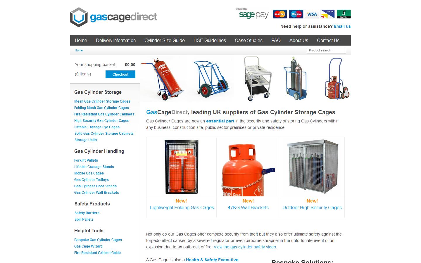 Gas Cage Direct  Website