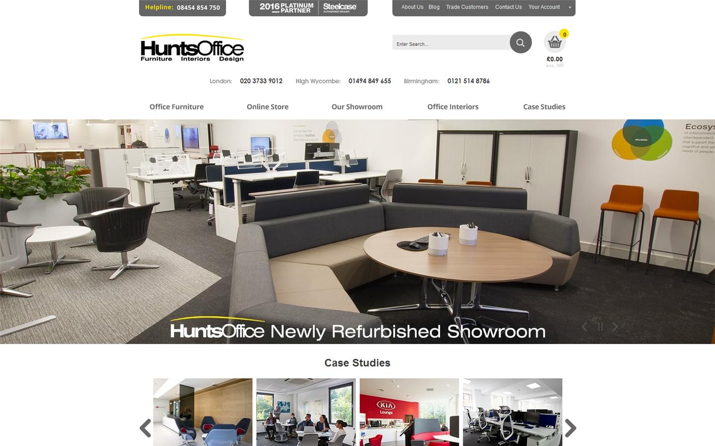 Hunts Office Furniture & Interiors Ltd Website