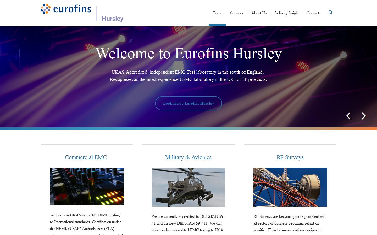 Eurofins Hursley Website