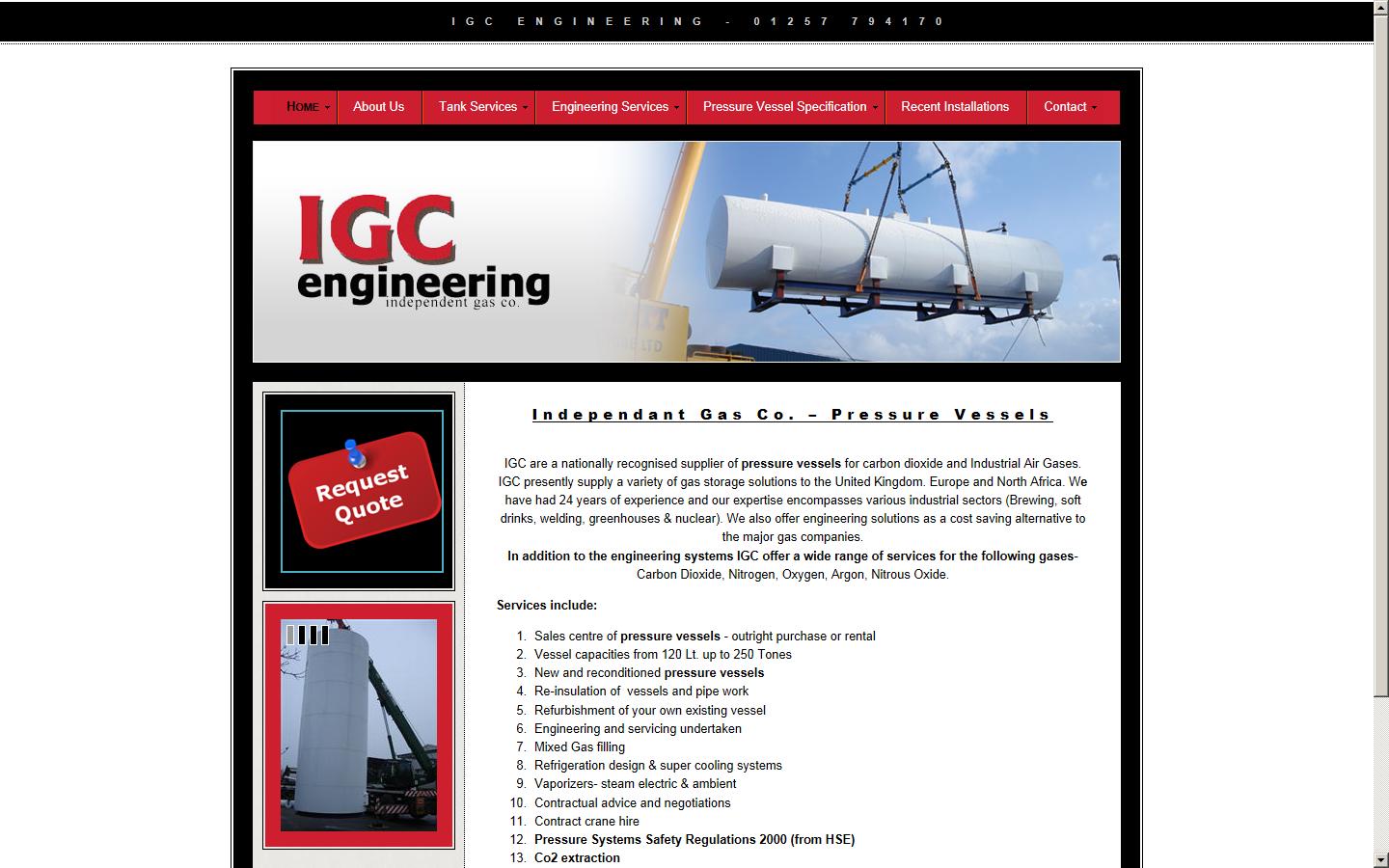 IGC Engineering Ltd Website