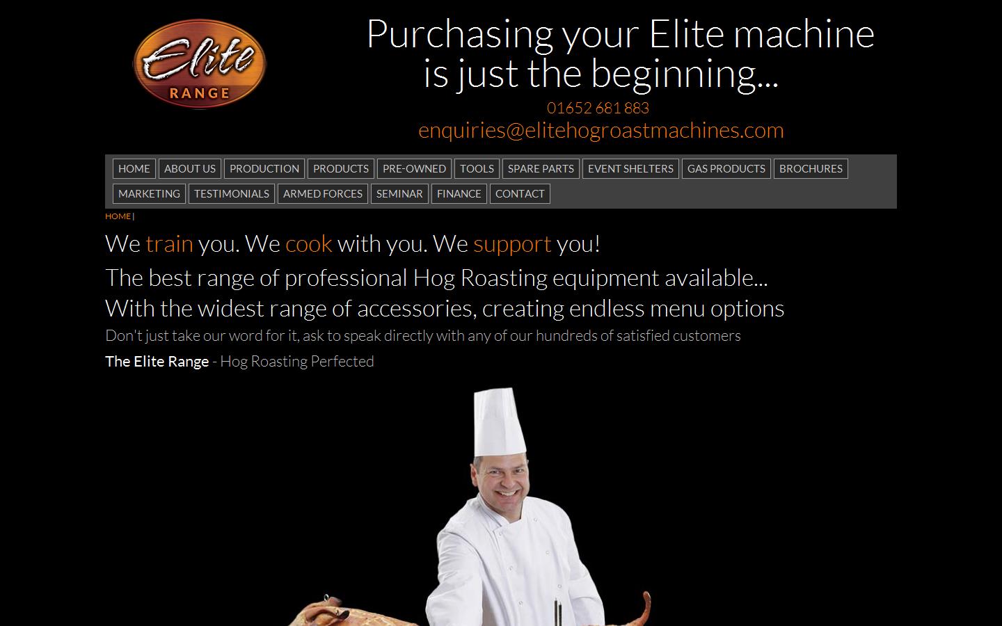 Elite Hog Roast Machines Website