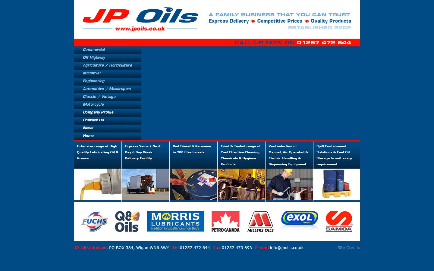 JP Oils Ltd Website