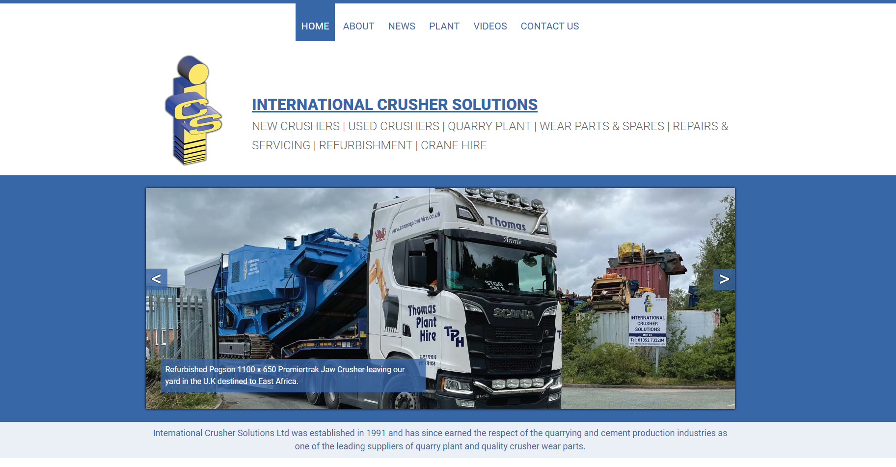 International Crusher Solutions Website