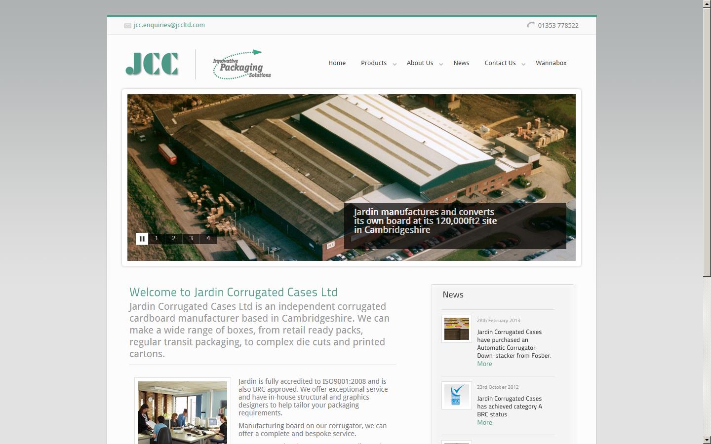 Jardin Corrugated Cases Website