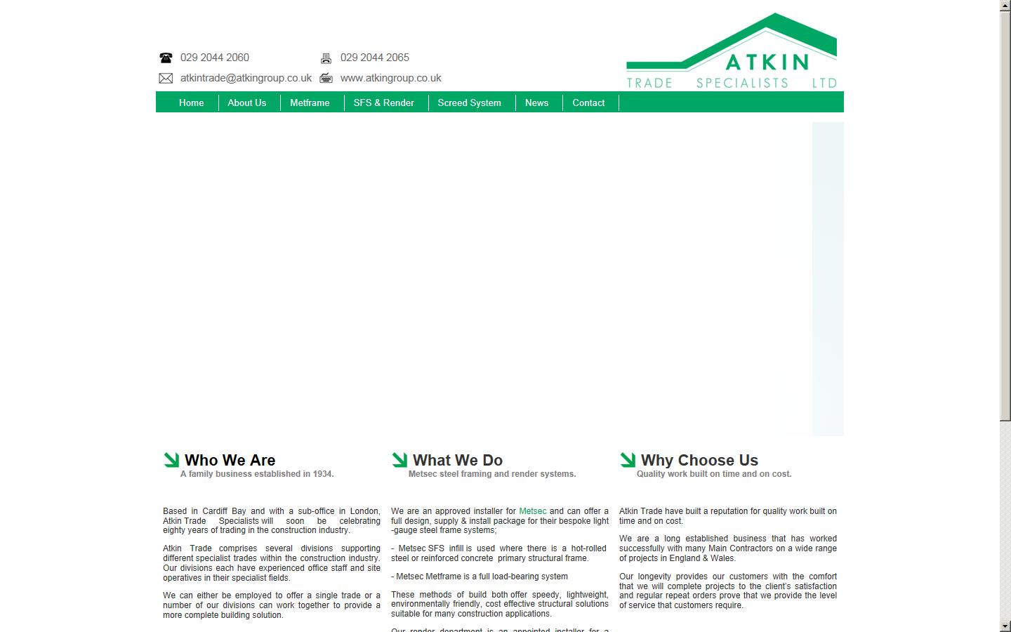 John Atkin (Construction) Ltd Website