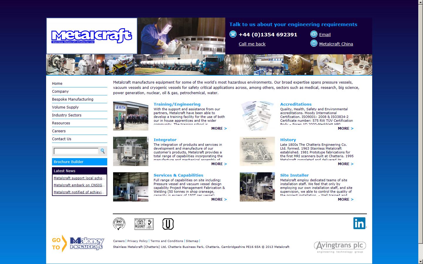 Stainless Metalcraft (Chatteris) Ltd Website