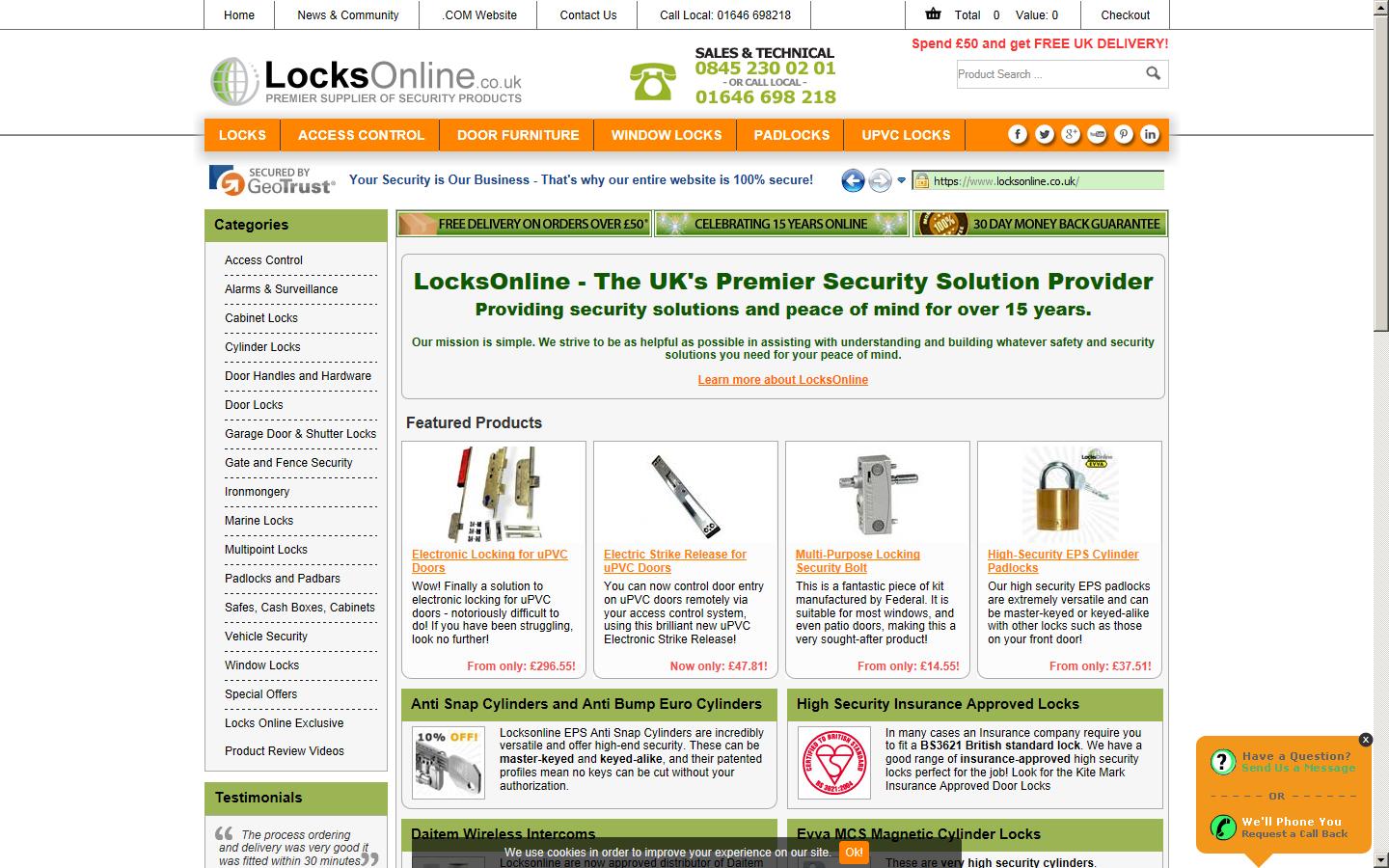 Locks Online Ltd Website