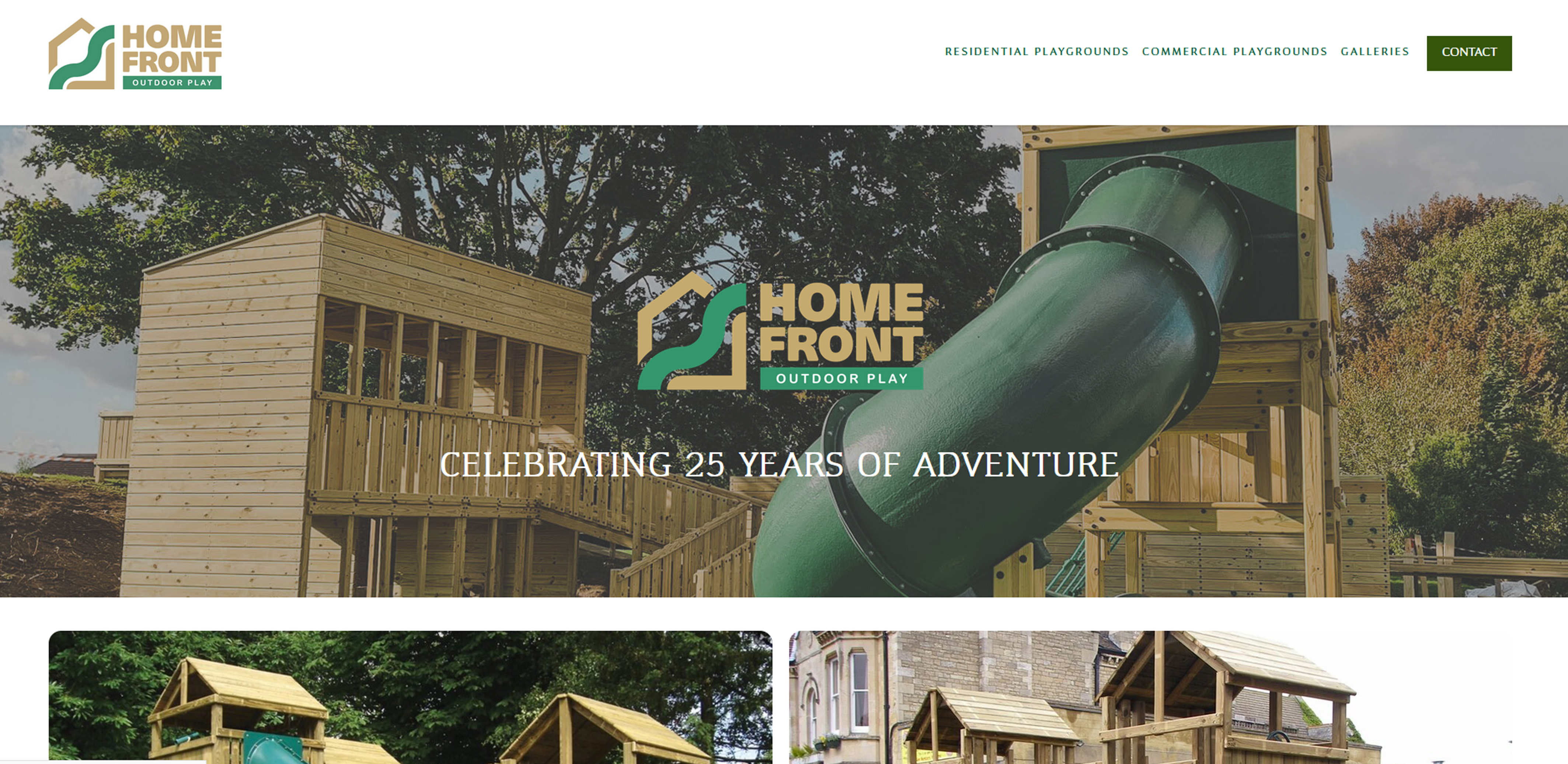 Home Front Playgrounds Website