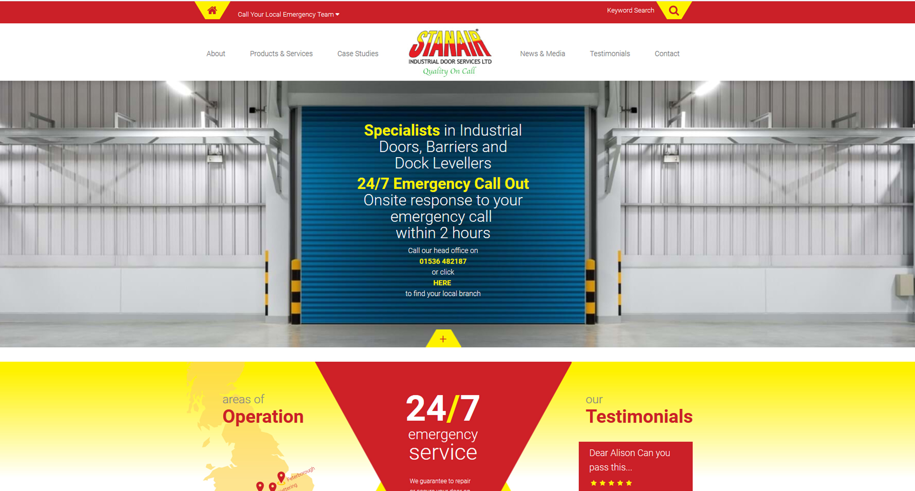 Stanair Industrial Door Services Ltd Website