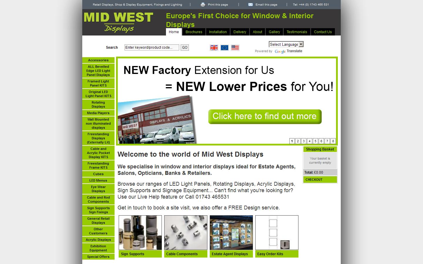 Mid West Displays Website