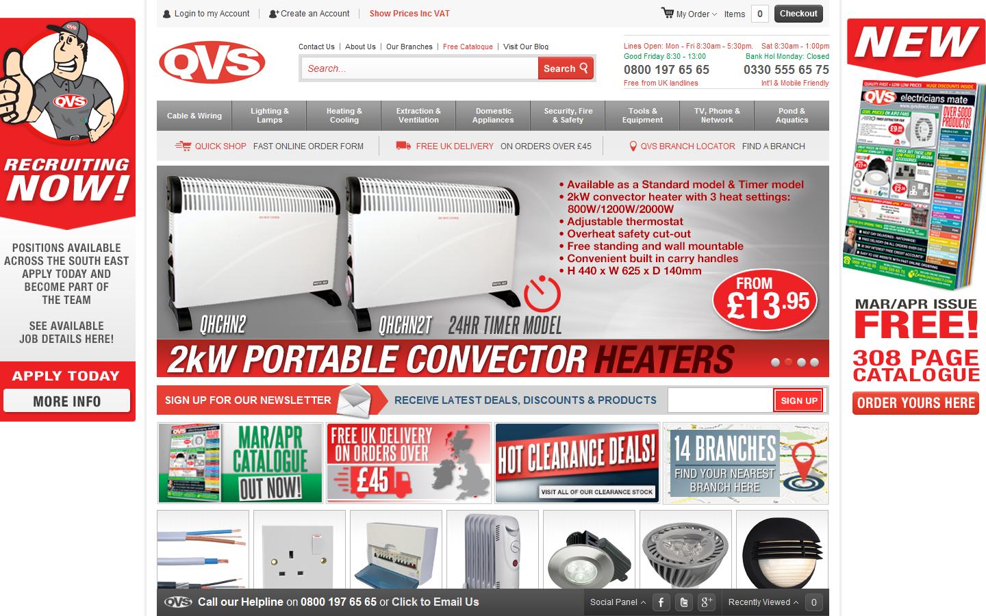 QVS Electrical Wholesale Ltd Website