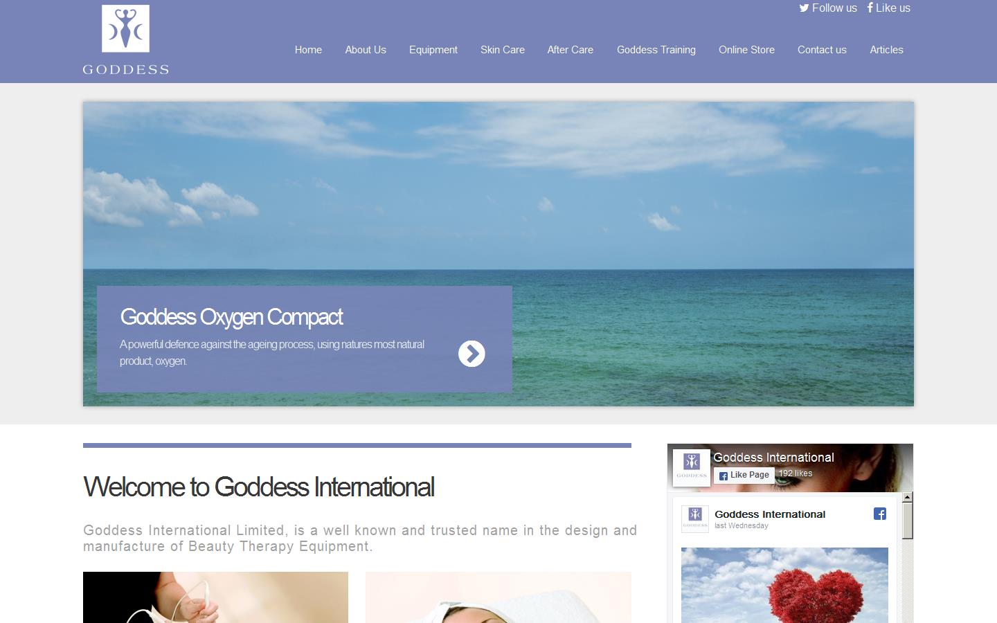 Goddess International Ltd Website