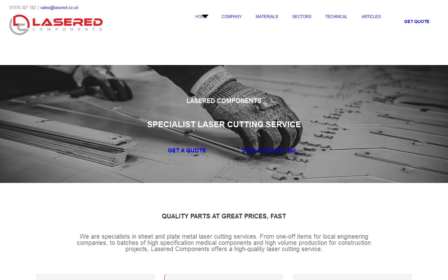 Lasered Components Ltd Website