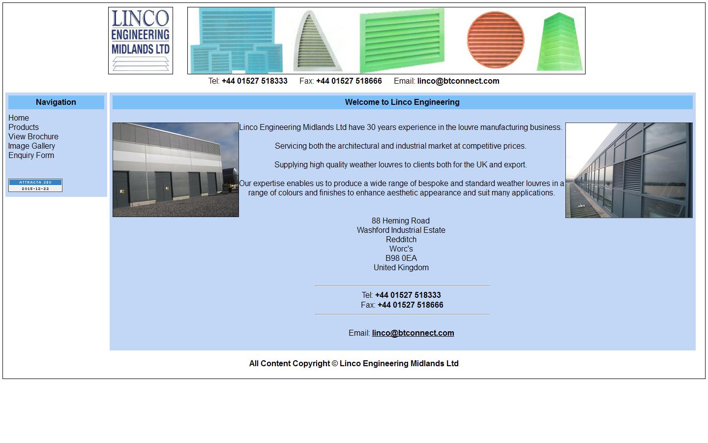 Linco Engineering (Midlands) Ltd Website