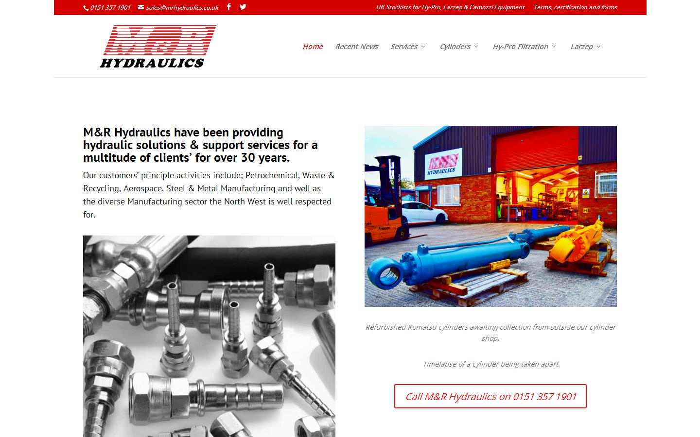 M&R Hydraulics Ltd Website