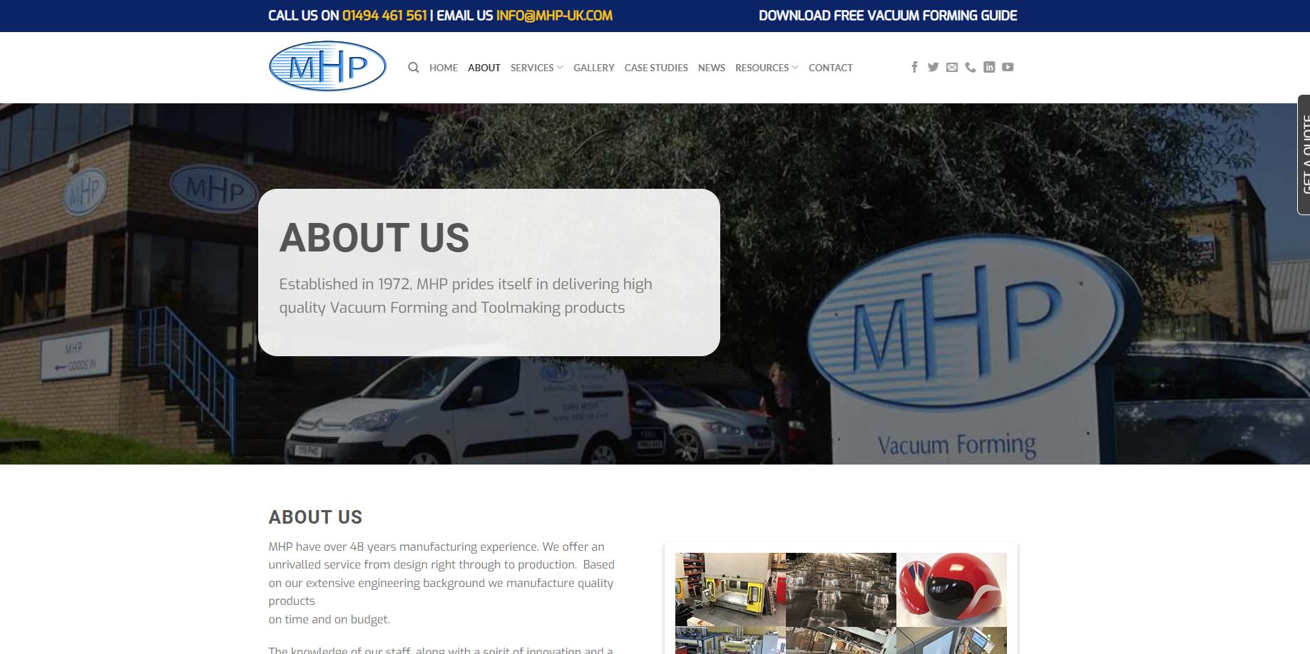 MHP Industries Website