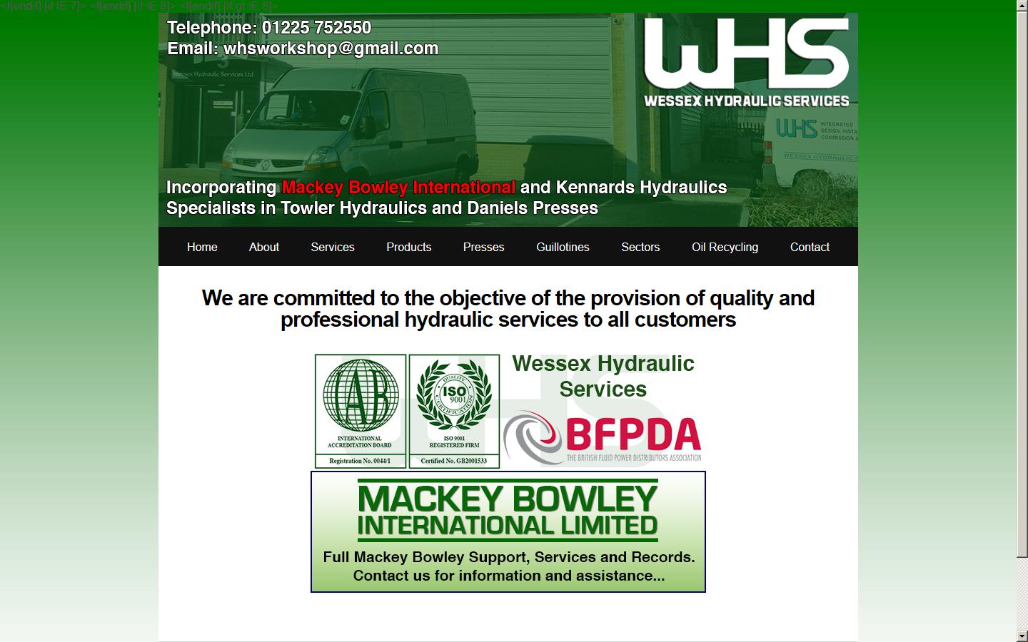 Mackey Bowley International Ltd  Website