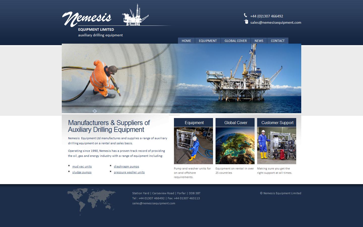 Nemesis Equipment Ltd  Website