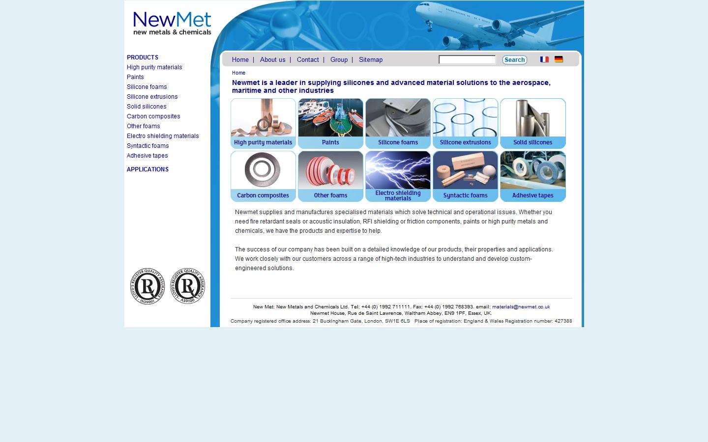 New Metals and Chemicals Ltd. Website