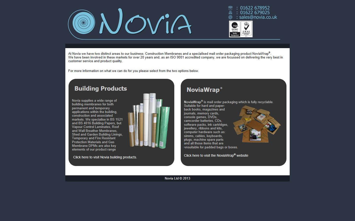 Novia Ltd Website