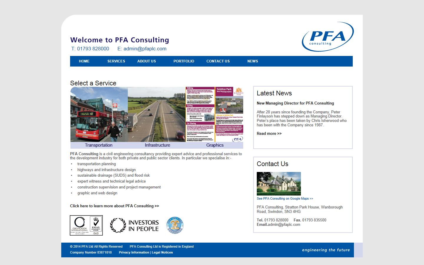 PFA Consulting Website