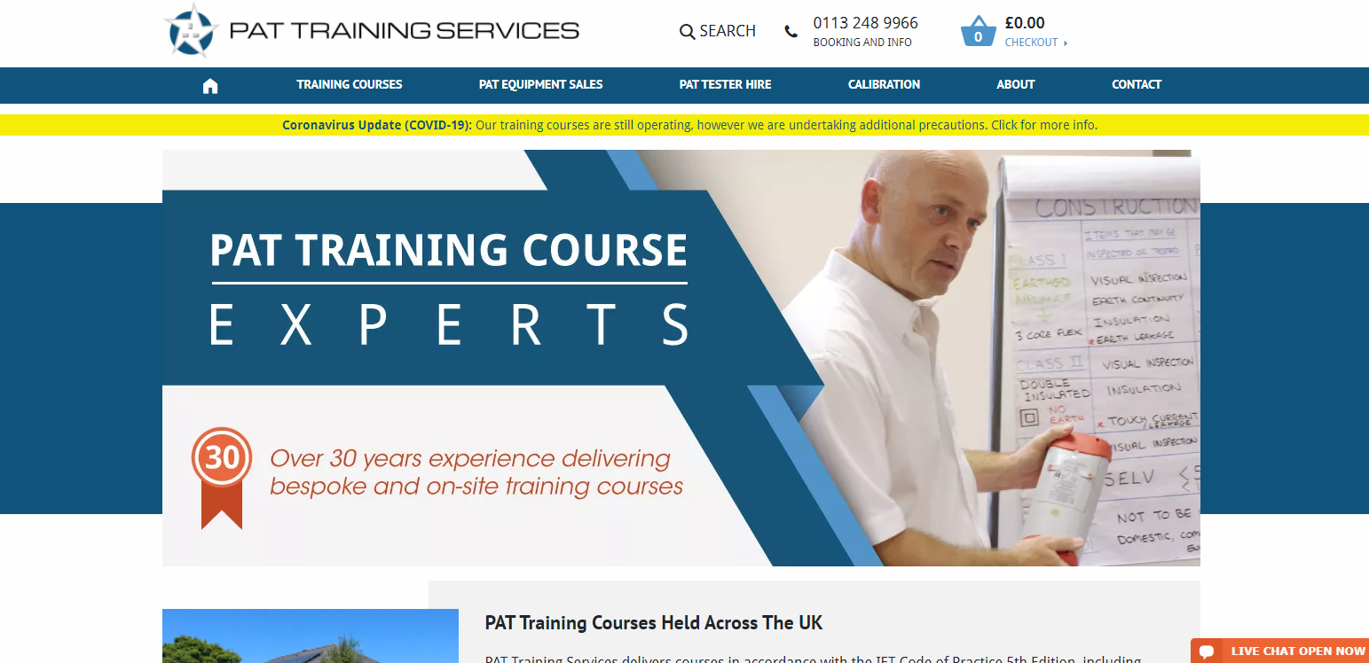 PAT Training Services Limited Website