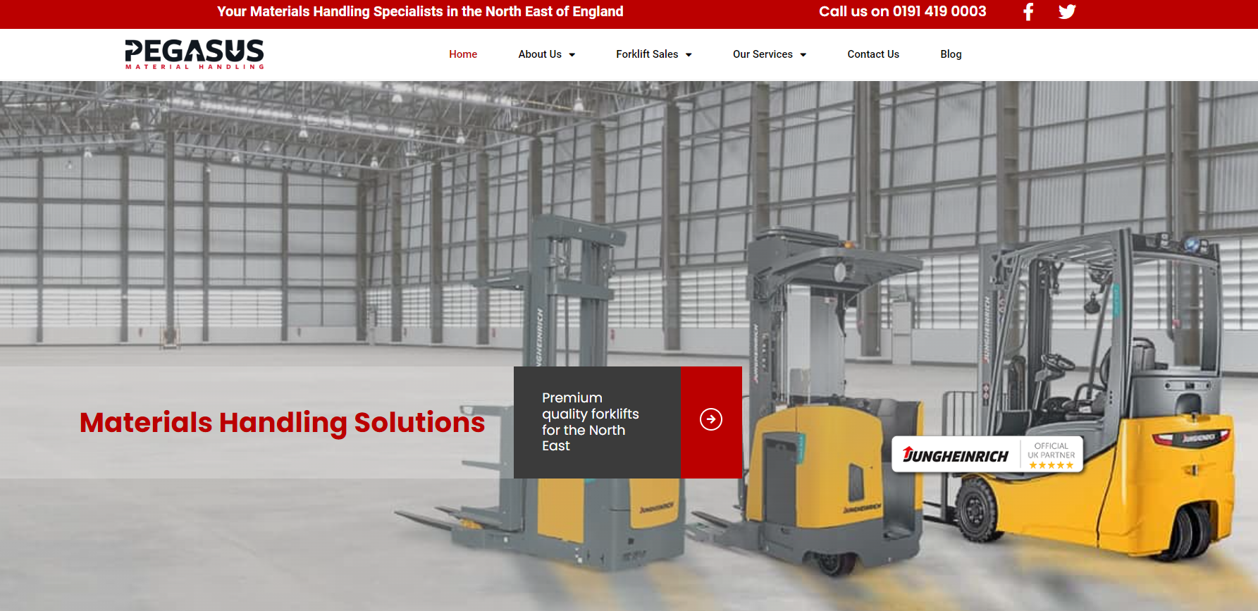 Pegasus Material Handling Ltd Website