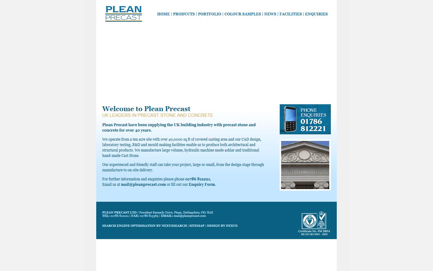 PLEAN PRECAST LTD Website